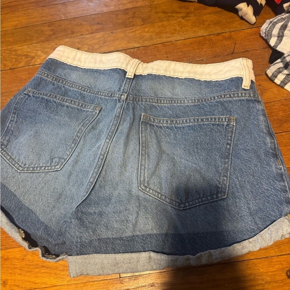 PacSun Blue Jean Shorts with Cuffed Hem - Picture 2 of 5